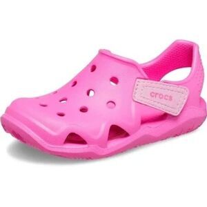 Crocs Girls Swiftwater Wave Sandal, Size C13, Hot Pink Rubber Slip-On Water Shoe